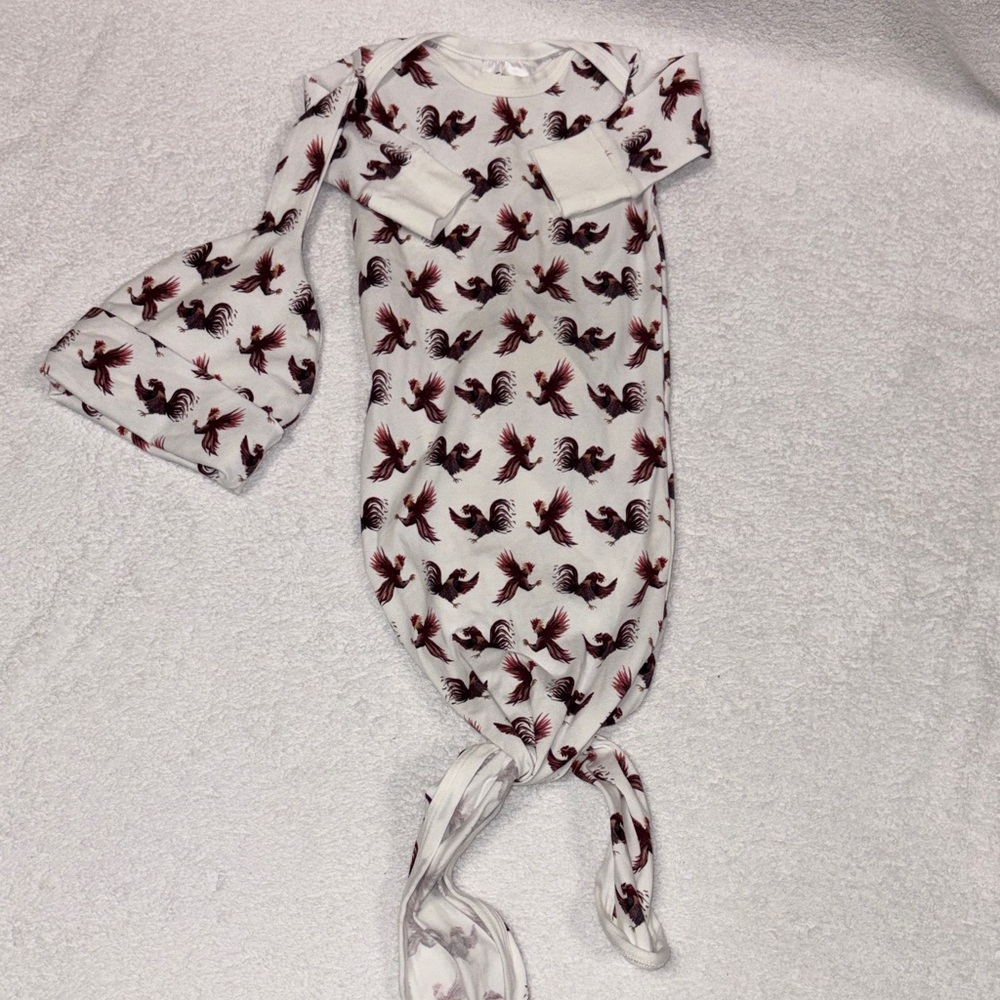 Charming White and Red Kids Nightgown